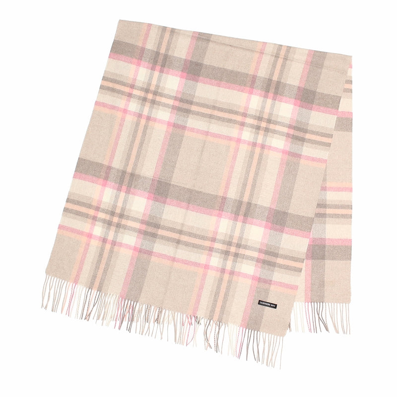 カシミヤ 100% 大判 ストール チェック ブランケット【200cm×80cm】<br>カシミア 大判ストール 厚手 カシミヤストール カシミアストール レディース チェック柄 ショール ひざ掛け 秋冬 女性 妻 祖母 祖父 30代 40代 50代 60代 プレゼント 誕生日プレゼント 誕生日 クリスマス