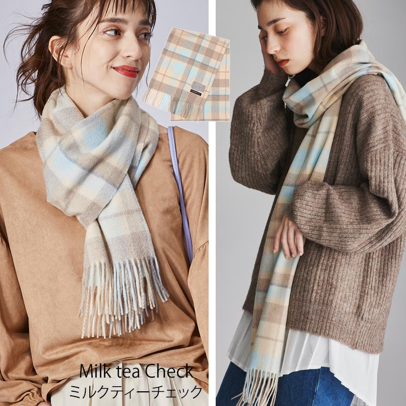 カシミヤ 100% チェック マフラー<br> レディース メンズ チェックマフラー カシミア タータンチェック カシミヤマフラー カシミアマフラー チェック柄 ストール 秋冬 女性 男性 彼女 祖母 20代 30代 40代 50代 60代 プレゼント 誕生日プレゼント 父の日 敬老の日