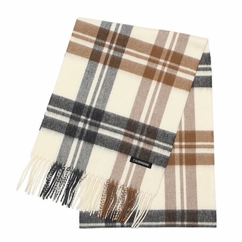 ウール カシミヤ サステナブル マフラー 【ウール90% カシミヤ10%】<br>カシミア ウールマフラー レディースマフラー メンズマフラー ストール 無地 チェック オーガニック 秋冬 レディース メンズ 男性 女性 彼女 彼氏 20代 30代 40代 ギフト 誕生日プレゼント 誕生日 クリスマス