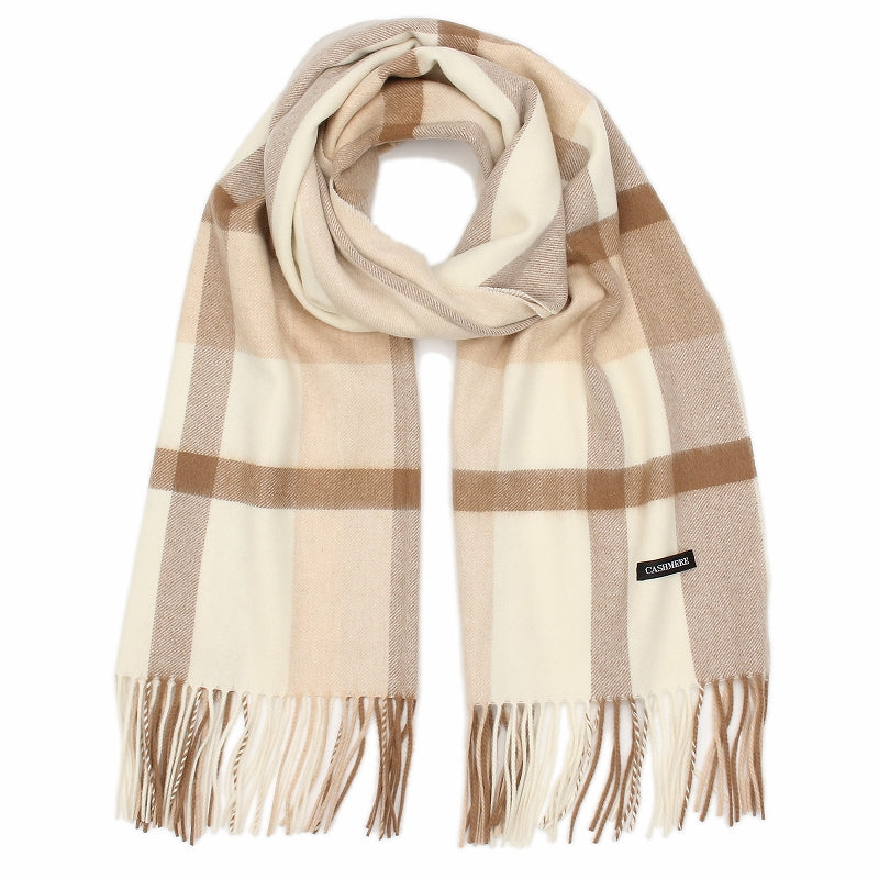 ウール カシミヤ サステナブル ストール 【ウール90% カシミヤ10%】<br>カシミア ウールストール レディースストール メンズストール 大判 大判ストール マフラー 無地 チェック オーガニック 秋冬 男性 女性 彼女 彼氏 20代 30代 40代 ギフト 誕生日プレゼント 誕生日 クリスマス