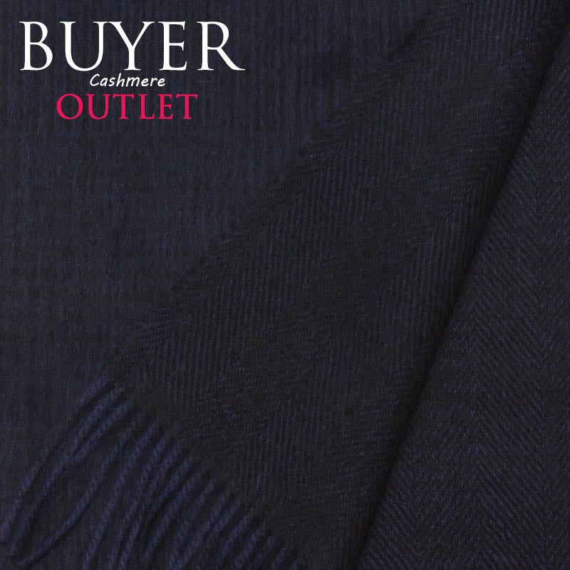 カシミヤ 100% リバーシブル マフラー 11【アウトレット】【在庫限り】<br>メンズ カシミア カシミヤマフラー カシミアマフラー リバーシブルマフラー メンズマフラー ストール チェック柄 ネイビー 厚手 秋冬 防寒 男性 プレゼント ギフト クリスマス