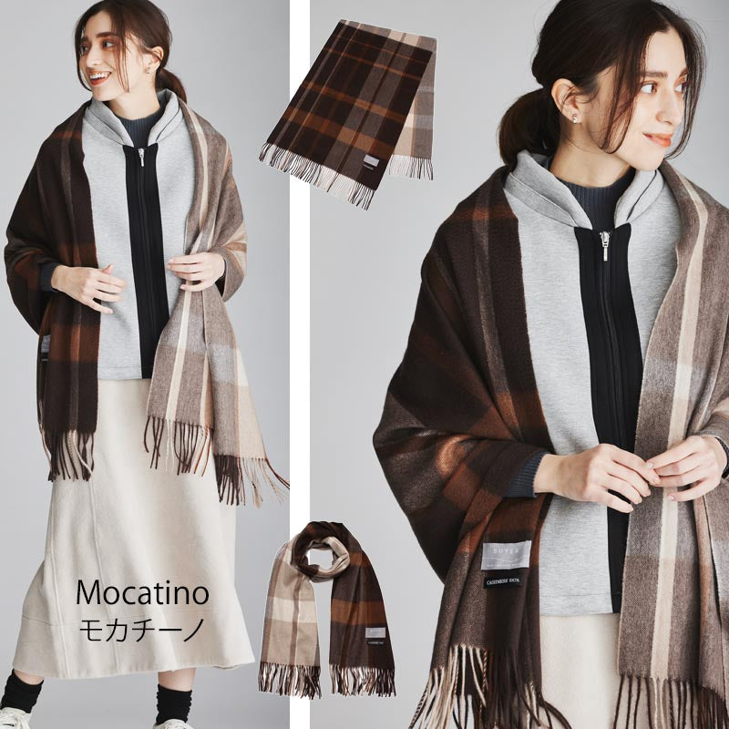 カシミヤ 100% チェック 大判 ストール<br>レディース メンズ 大判ストール カシミア カシミヤストール カシミアストール タータンチェック チェック柄 マフラー 秋冬 女性 男性 妻 彼女 彼氏 20代 30代 40代 50代 プレゼント 誕生日プレゼント 父の日 敬老の日