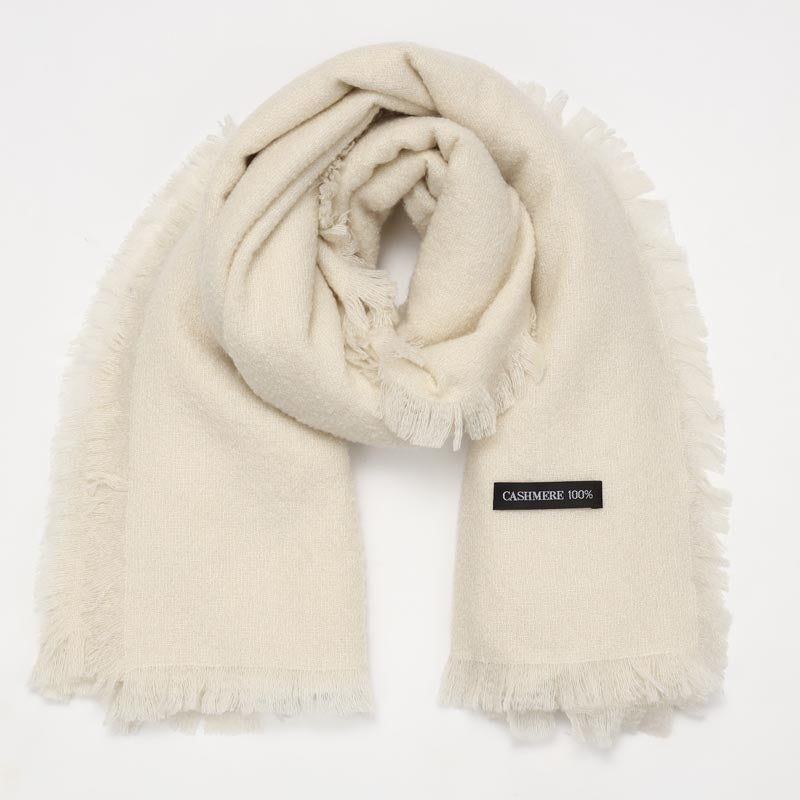 カシミヤ 100％ スカーフ【アウトレット 在庫限り】<br>レディース メンズ カシミア カシミヤスカーフ カシミヤストール カシミアストール マフラー ストール 白 黒 秋冬 防寒 暖かい 通勤 通学 女性 男性 20代 30代 40代 50代 60代 70代 プレゼント 誕生日 クリスマス