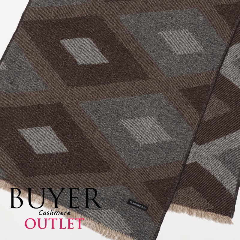 カシミヤ 100％ ジャガード ストール【アウトレット 在庫限り】<br>レディース メンズ カシミア カシミヤストール カシミアストール カシミヤマフラー マフラー 幾何学柄 秋冬 防寒 暖かい 通勤 通学 女性 男性 20代 30代 40代 50代 60代 70代 プレゼント 誕生日 クリスマス