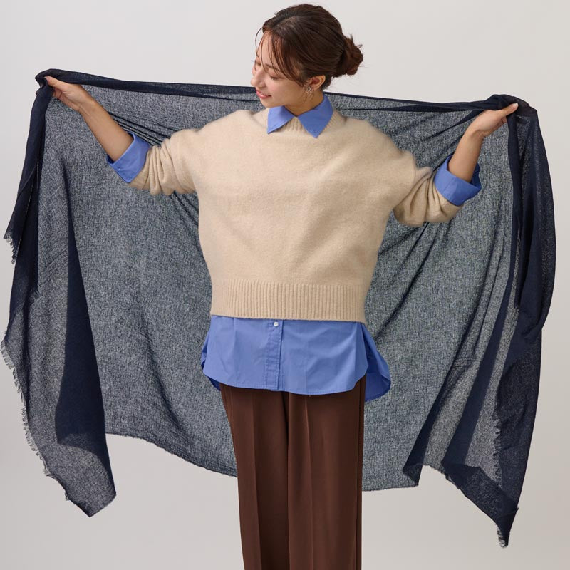 ウール カシミヤ 大判 エアリー ストール【200cm×100cm 薄手】 レディース メンズ カシミア 大判ストール ショール スカーフ ガーゼ 無地 おしゃれ 白 ネイビー 春 秋冬 冷房対策 女性 妻 母 祖母 20代 30代 40代 50代 60代 プレゼント 誕生日プレゼント クリスマス