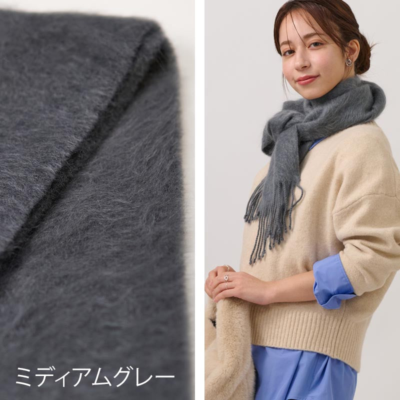 カシミヤ 100％ ミンク加工 マフラー 【細いマフラー】 レディース カシミア カシミヤマフラー カシミアマフラー 細マフラー ファー加工 シンプル おしゃれ トレンド 秋冬 冬 防寒 暖かい 通勤 通学 女性 彼女 娘 妻 20代 30代 40代 50代 60代 プレゼント クリスマス